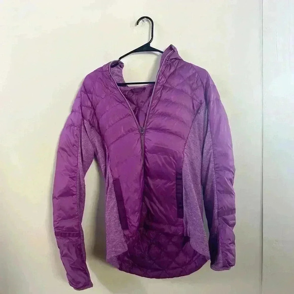 Lululemon down for a run purple puffer coat 8